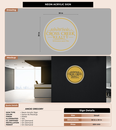 CUSTOM MOCKUP SIGN FOR Angie Gregory