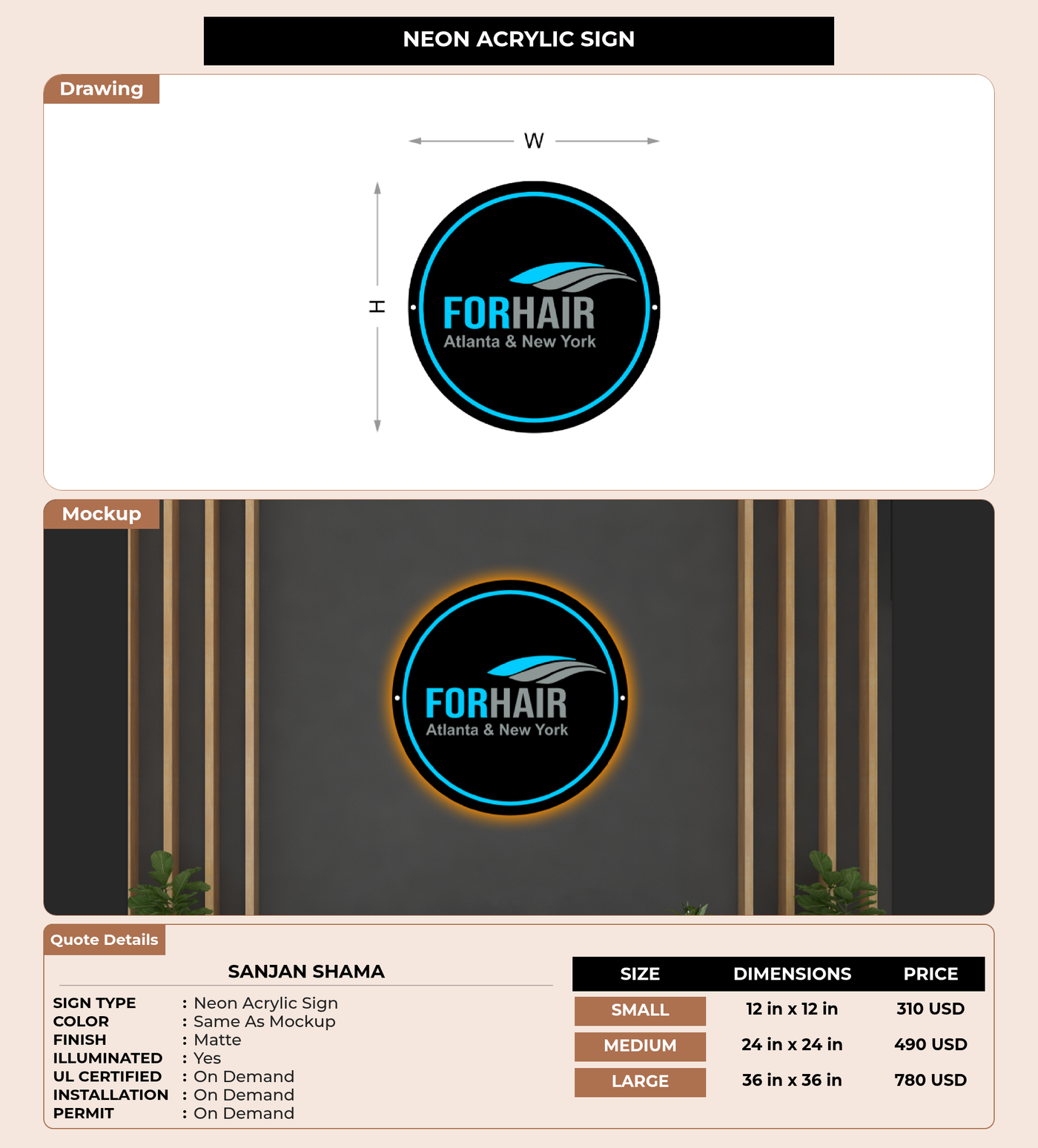 CUSTOM MOCKUP SIGN FOR Sanjan Shama