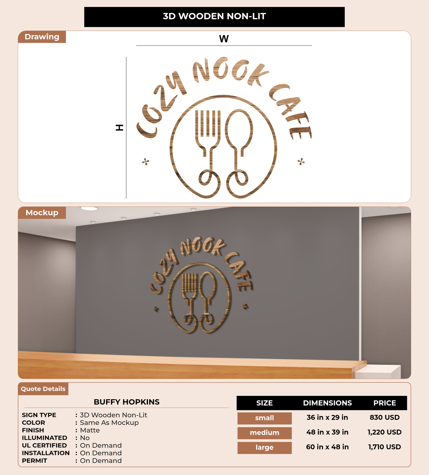 CUSTOM MOCKUP SIGN FOR Buffy Hopkins