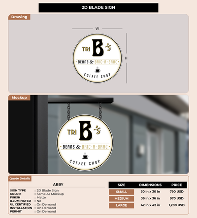 CUSTOM MOCKUP SIGN FOR Abby