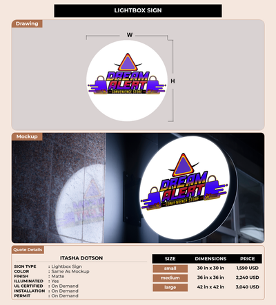 CUSTOM MOCKUP SIGN FOR Itasha Dotson