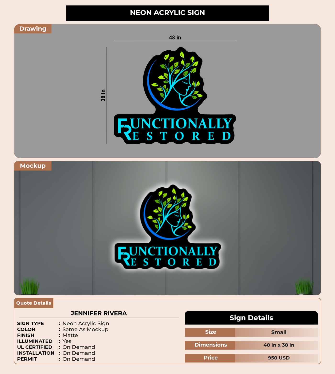 CUSTOM MOCKUP SIGN FOR Jennifer Rivera