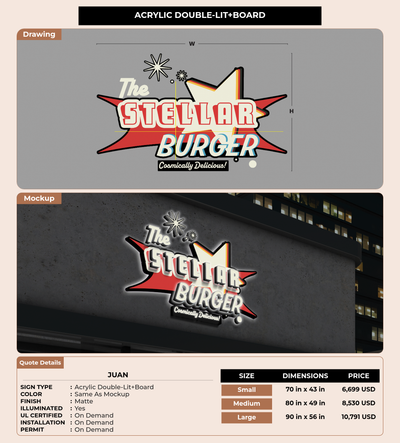 CUSTOM MOCKUP SIGN FOR Juan