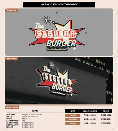 CUSTOM MOCKUP SIGN FOR Juan