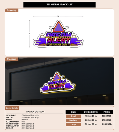 CUSTOM MOCKUP SIGN FOR Itasha Dotson