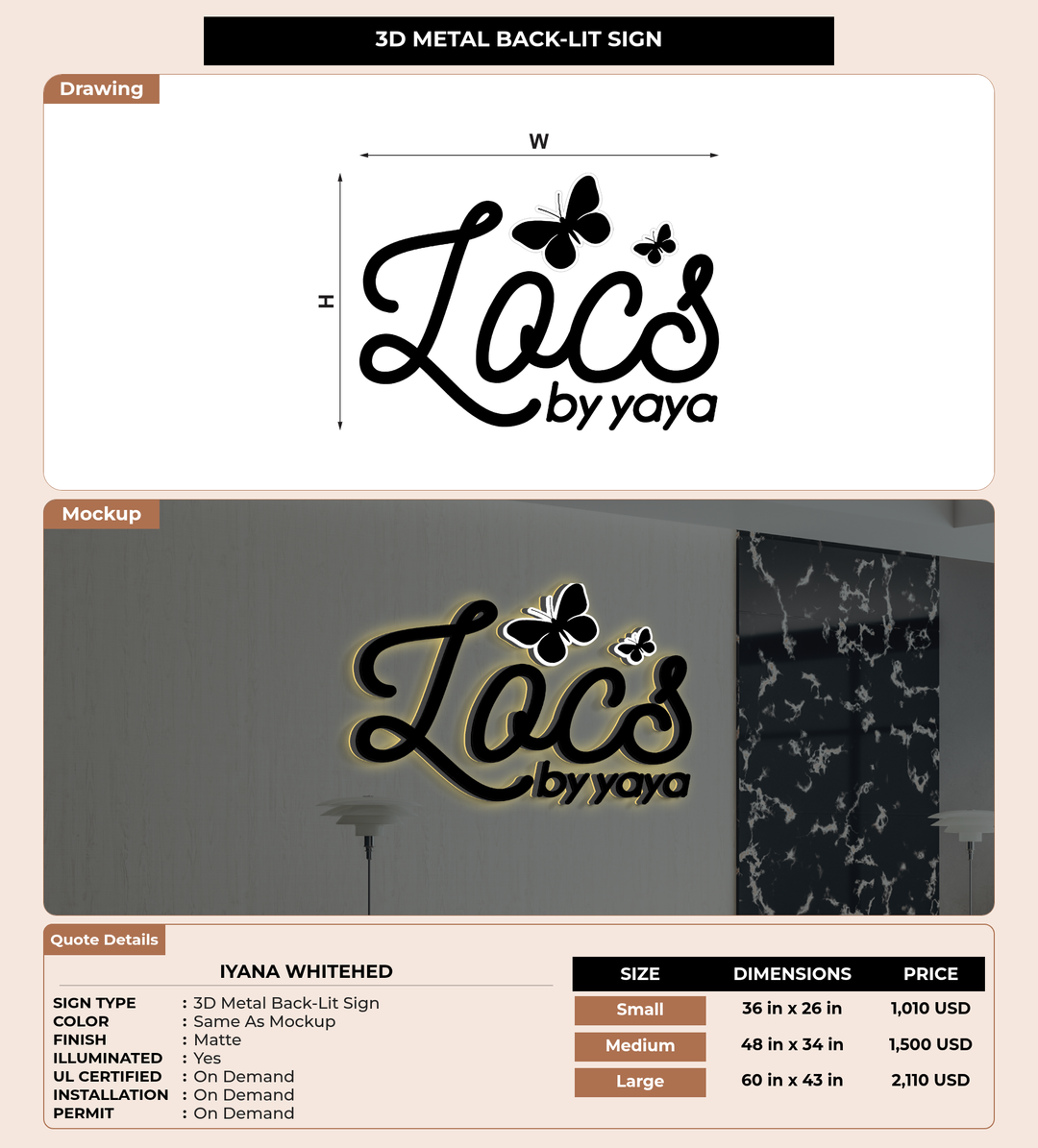 CUSTOM MOCKUP SIGN FOR Iyana whitehed