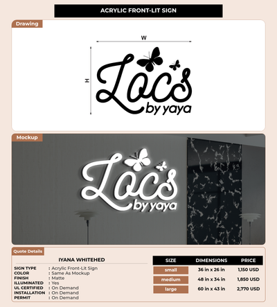 CUSTOM MOCKUP SIGN FOR Iyana whitehed