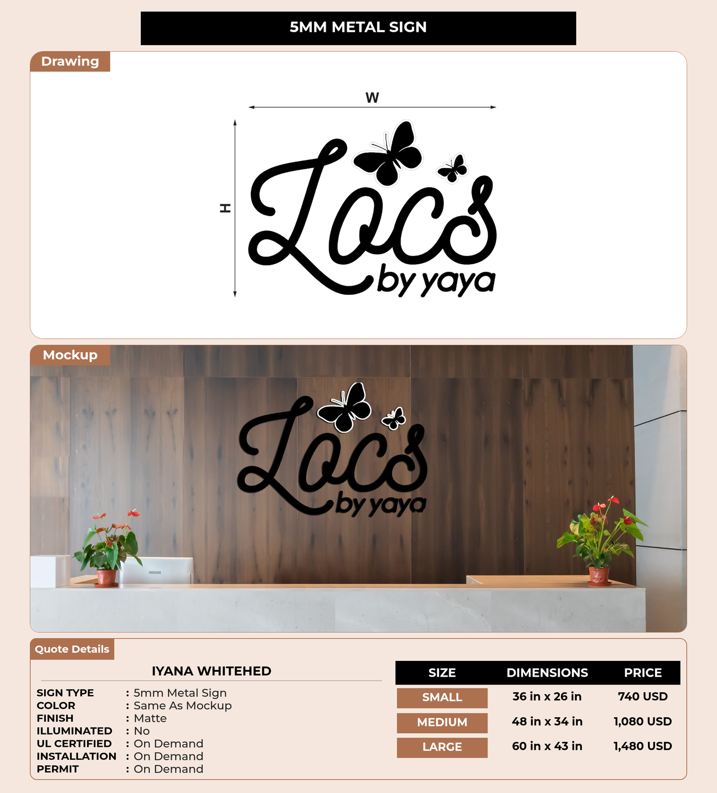 CUSTOM MOCKUP SIGN FOR Iyana whitehed
