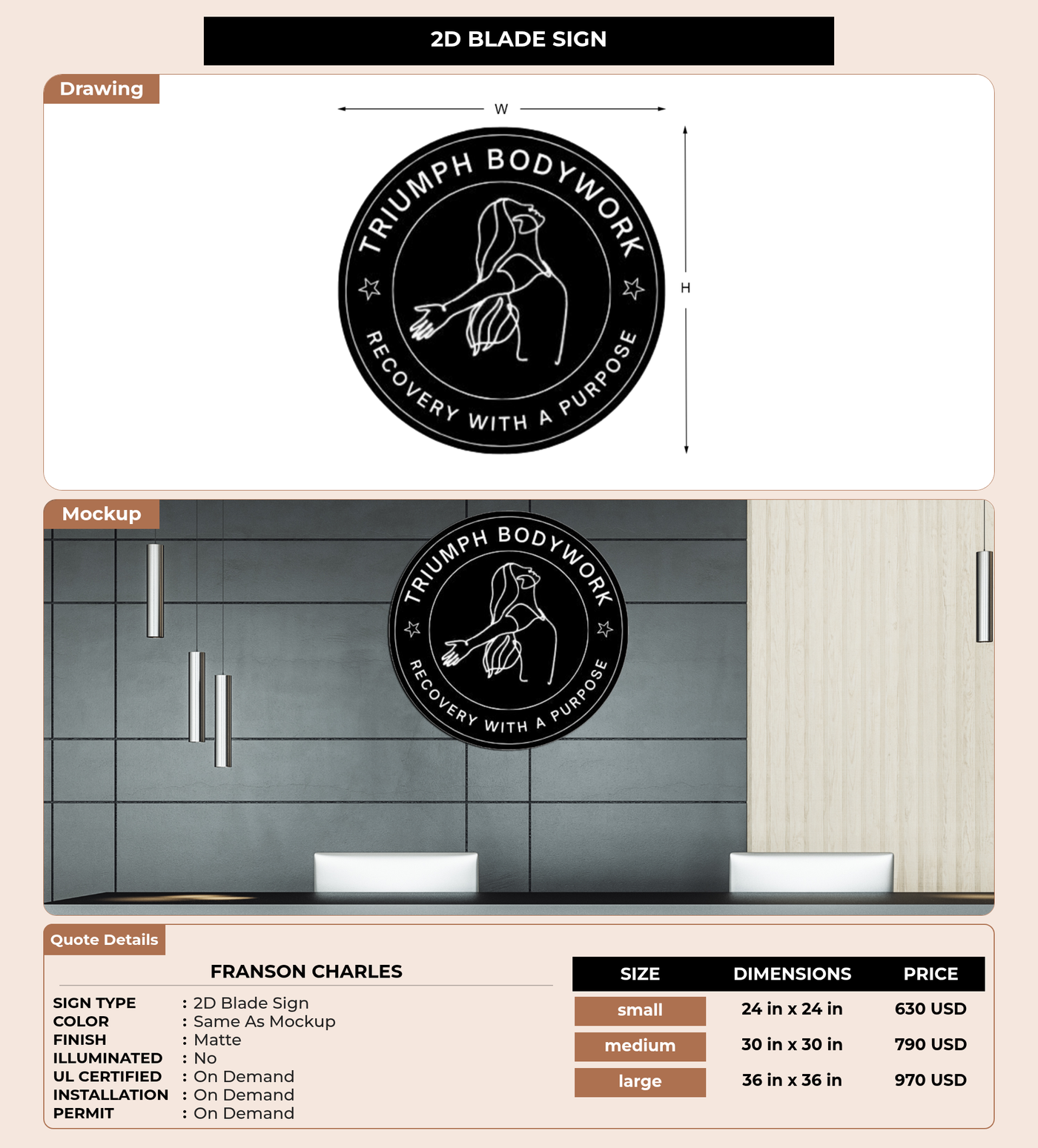 CUSTOM MOCKUP SIGN FOR Franson Charles
