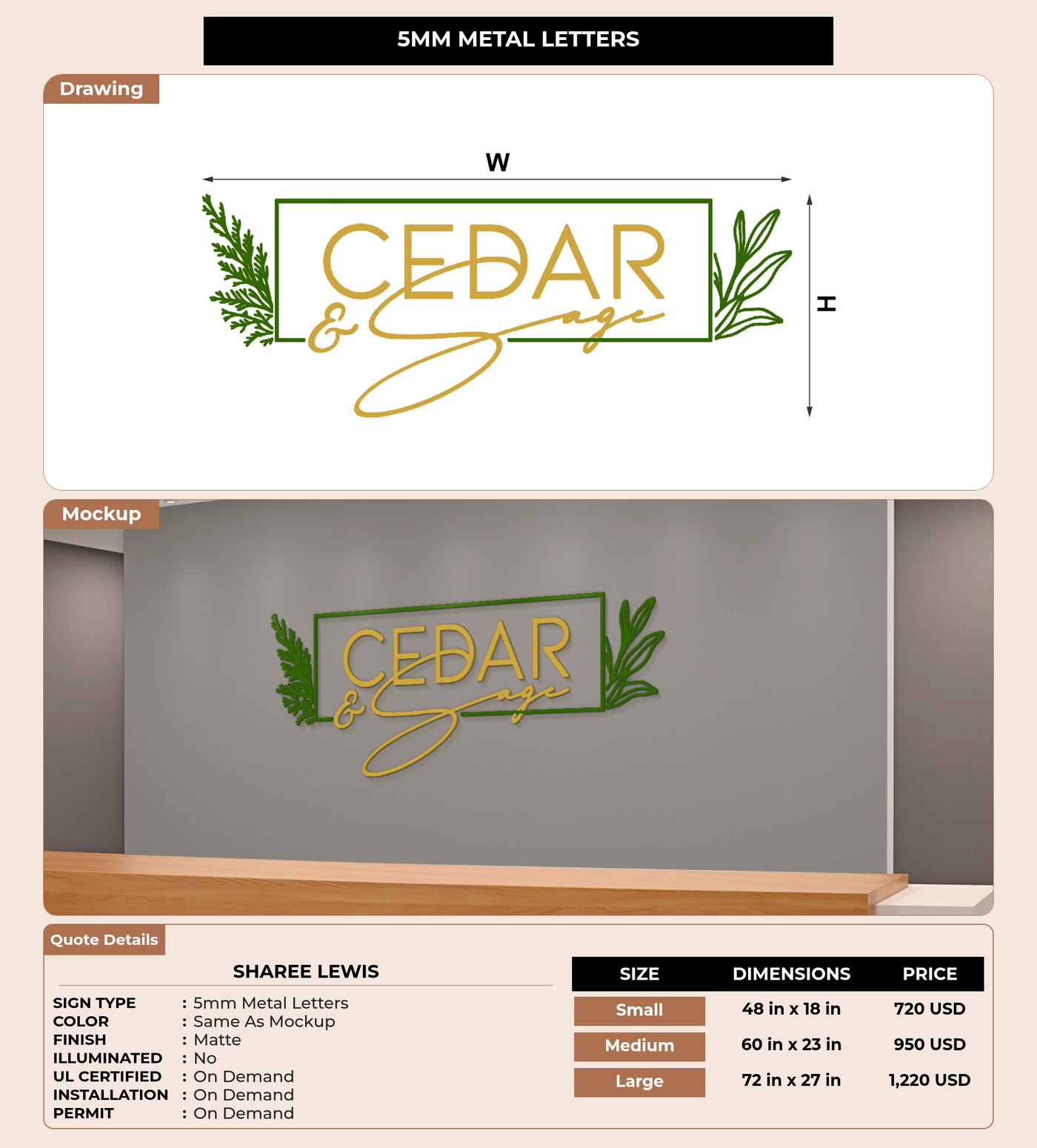 CUSTOM MOCKUP SIGN FOR Sharee Lewis