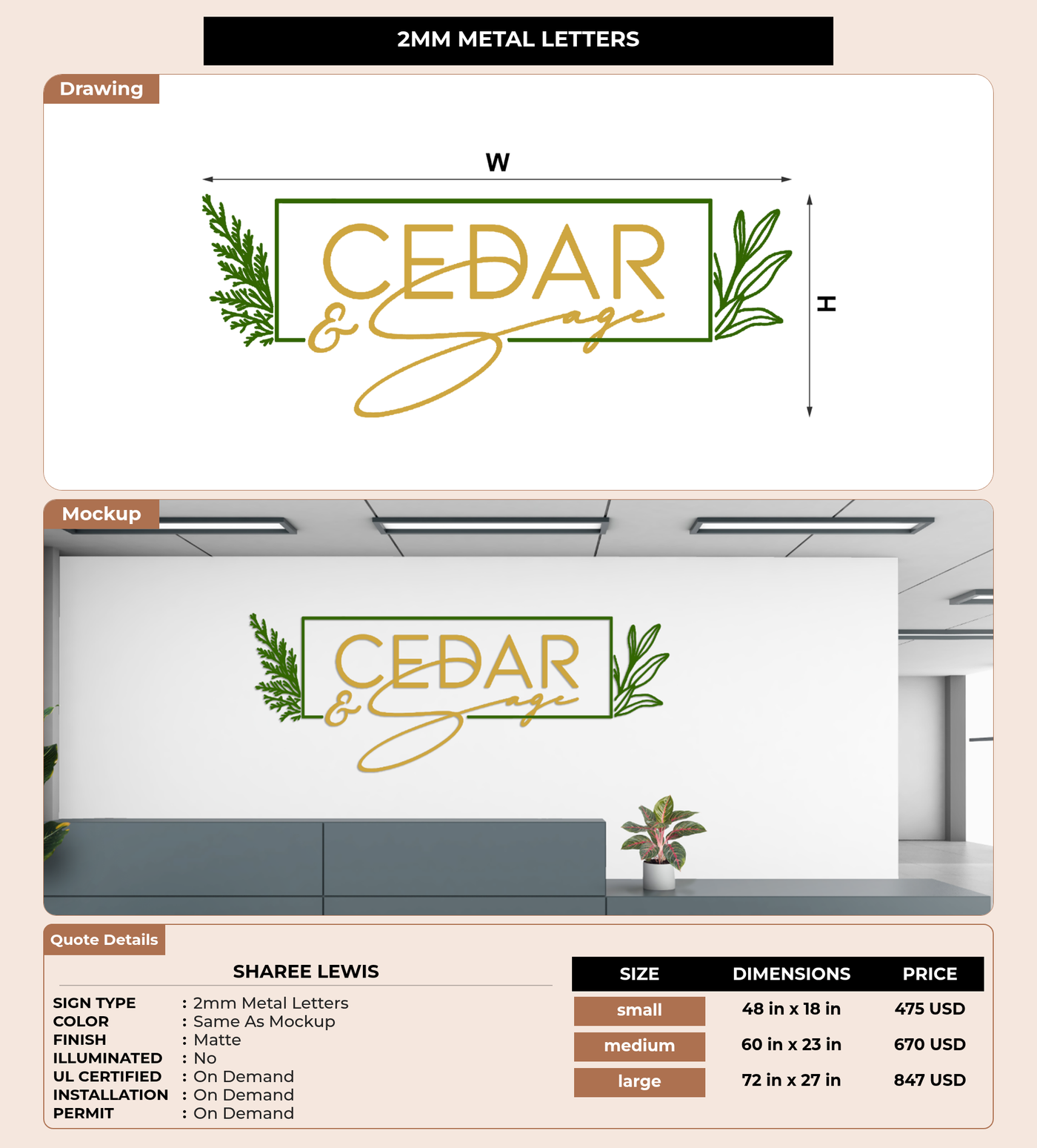 CUSTOM MOCKUP SIGN FOR Sharee Lewis
