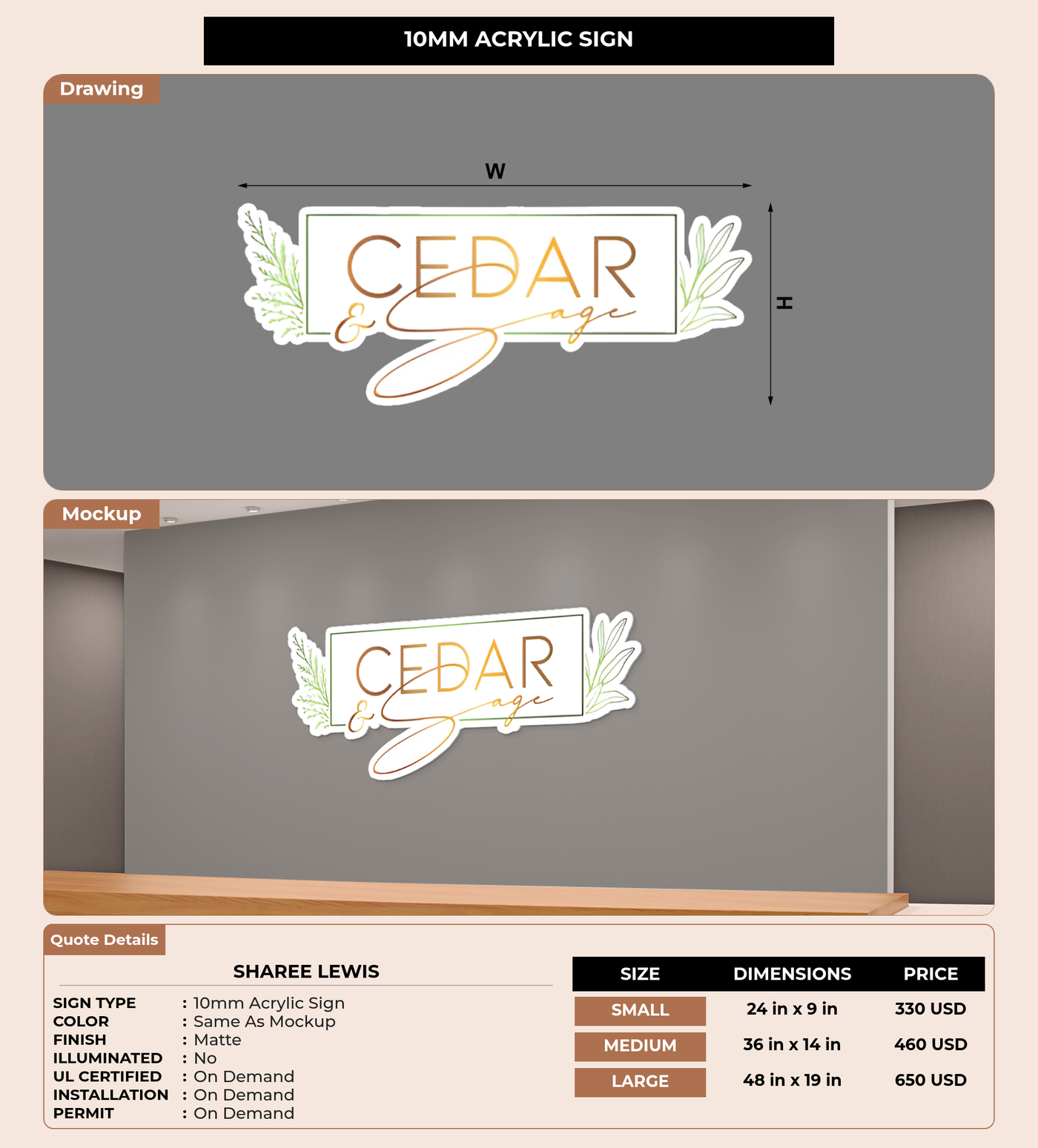 CUSTOM MOCKUP SIGN FOR Sharee Lewis