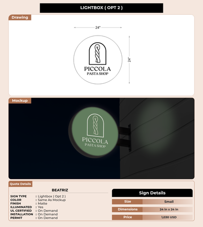 CUSTOM MOCKUP SIGN FOR Beatriz