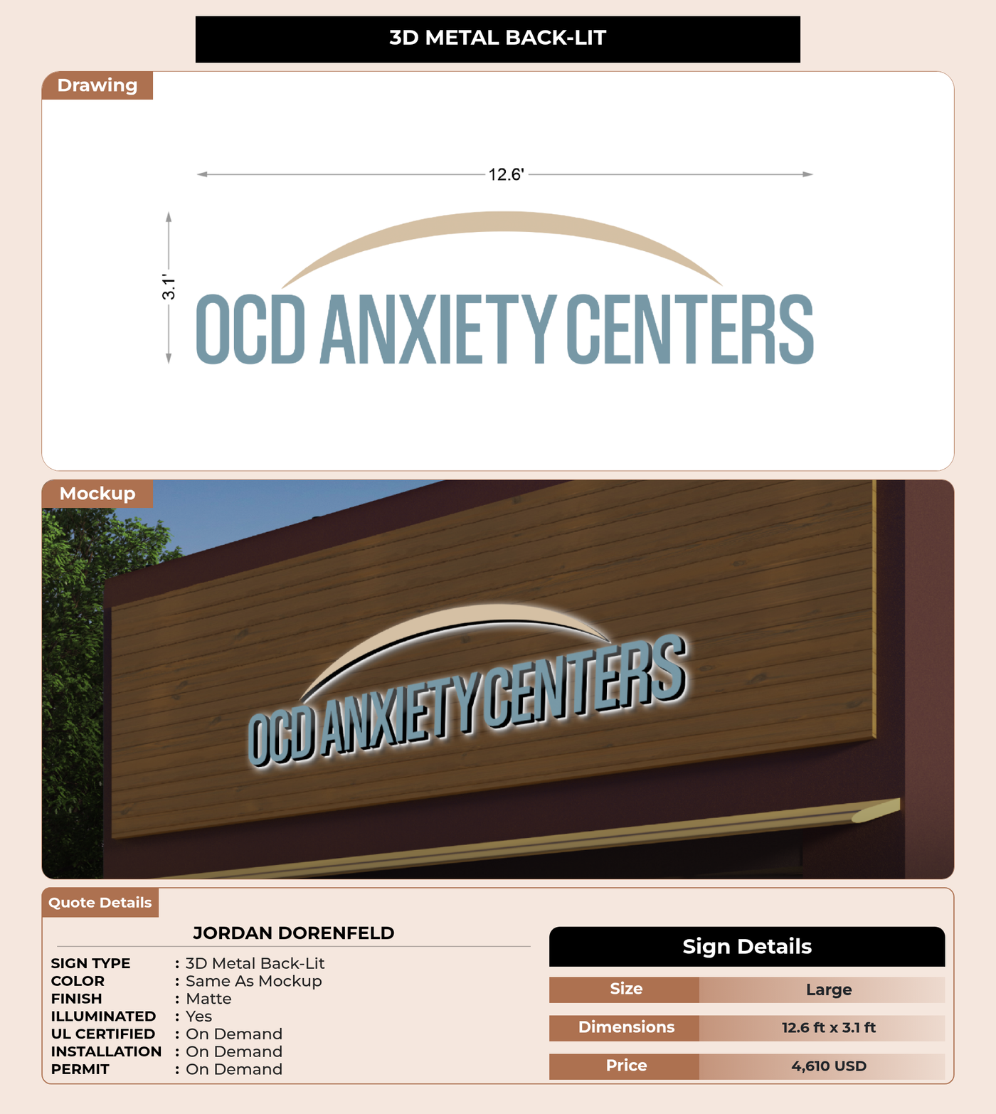 CUSTOM MOCKUP SIGN FOR Jordan Dorenfeld