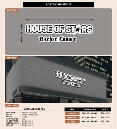 CUSTOM MOCKUP SIGN FOR Katelyn Herrera