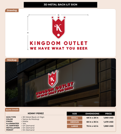 CUSTOM MOCKUP SIGN FOR Kenny Perez