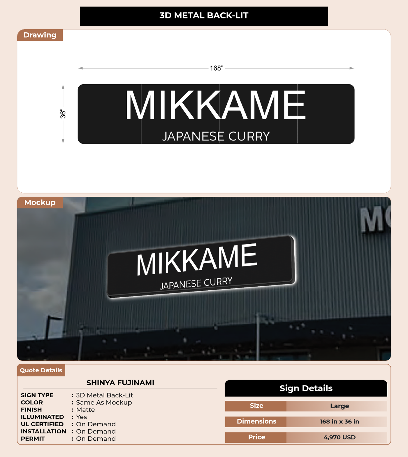 CUSTOM MOCKUP SIGN FOR Shinya Fujinami