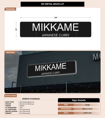 CUSTOM MOCKUP SIGN FOR Shinya Fujinami