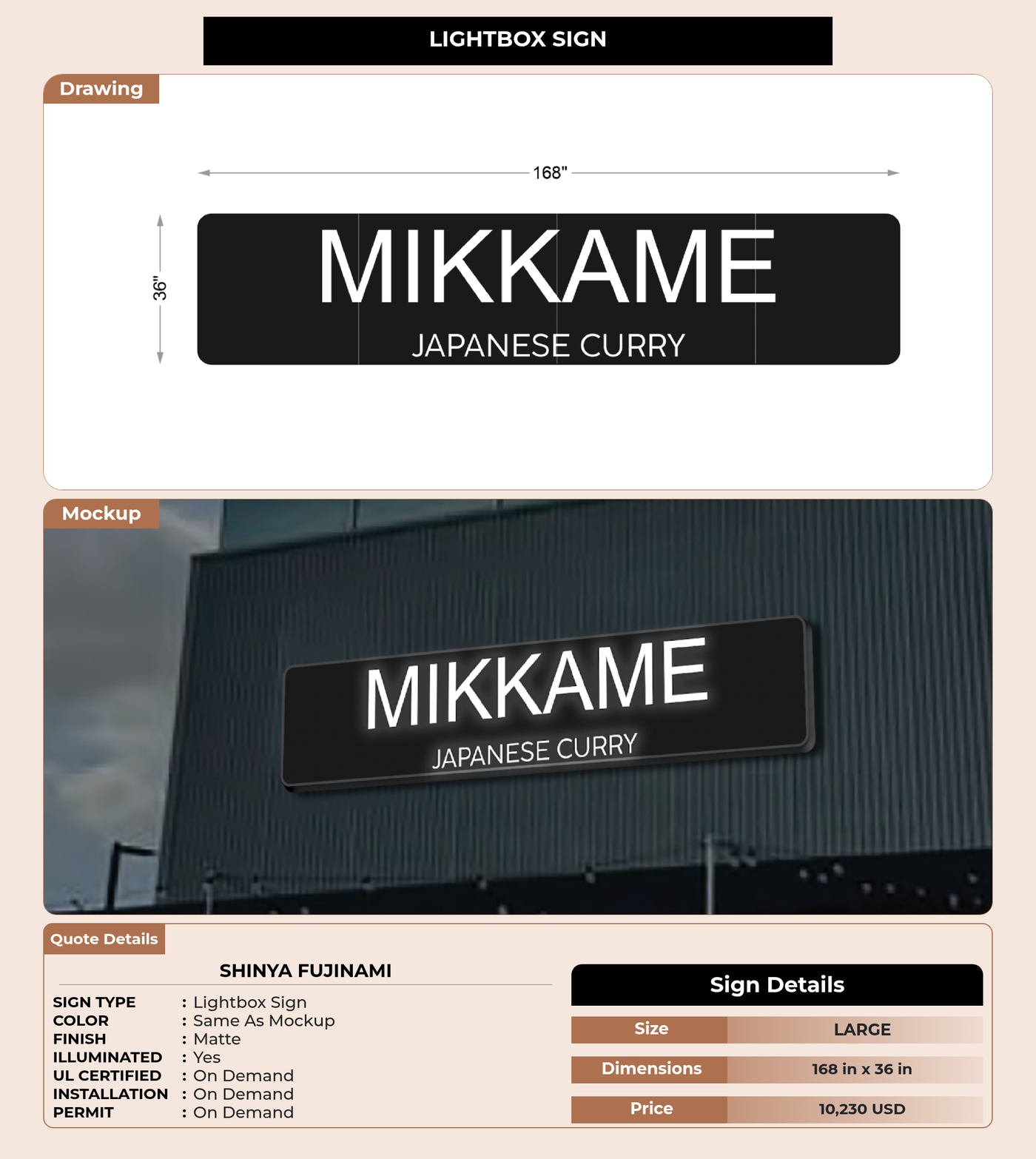 CUSTOM MOCKUP SIGN FOR Shinya Fujinami