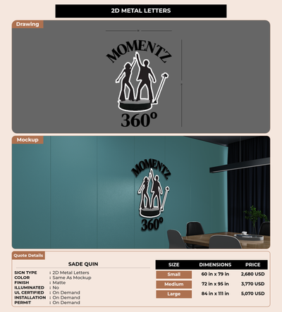 CUSTOM MOCKUP SIGN FOR Sade  Quin