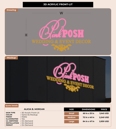 CUSTOM MOCKUP SIGN FOR Alicia B. Morgan