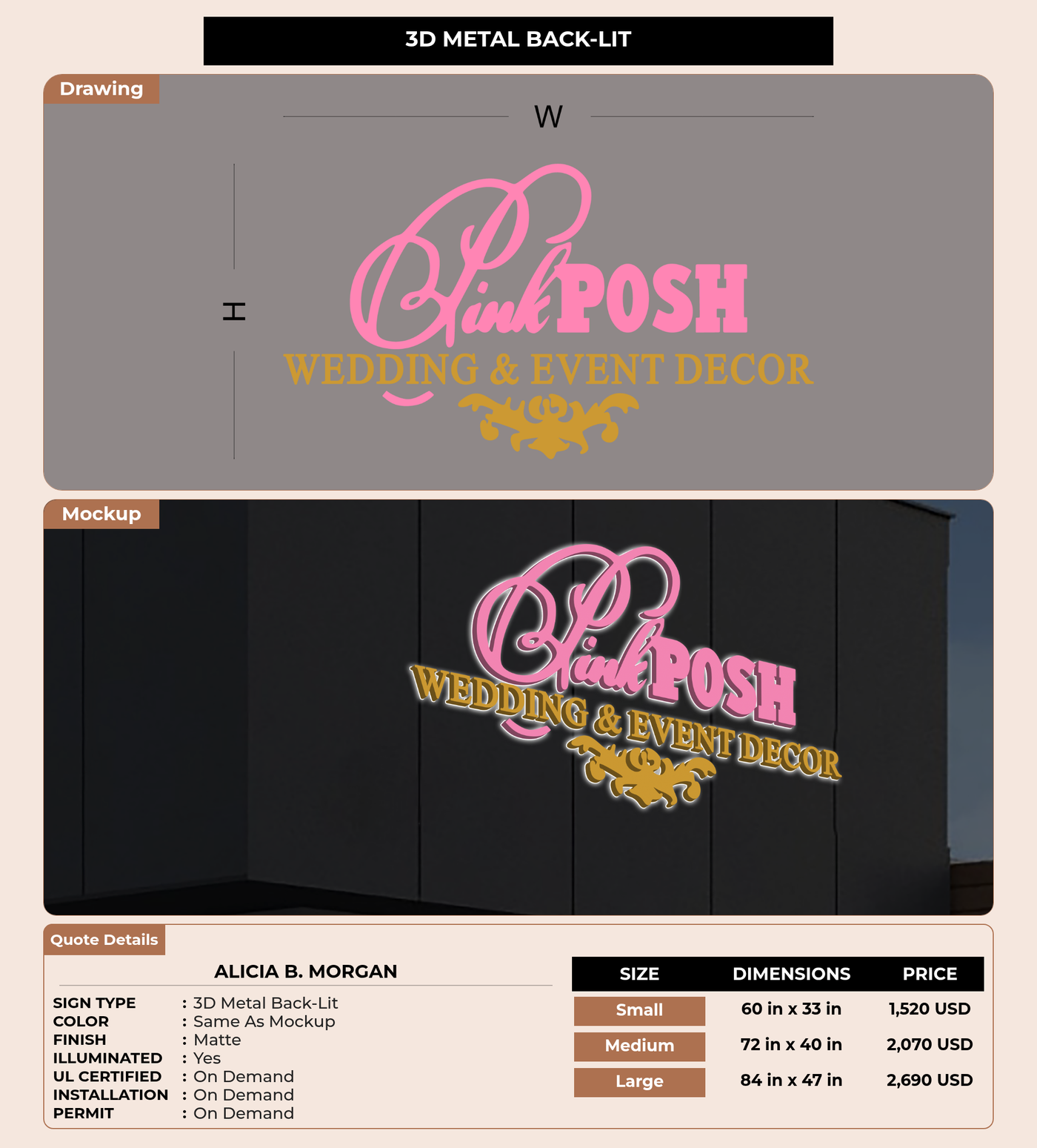 CUSTOM MOCKUP SIGN FOR Alicia B. Morgan