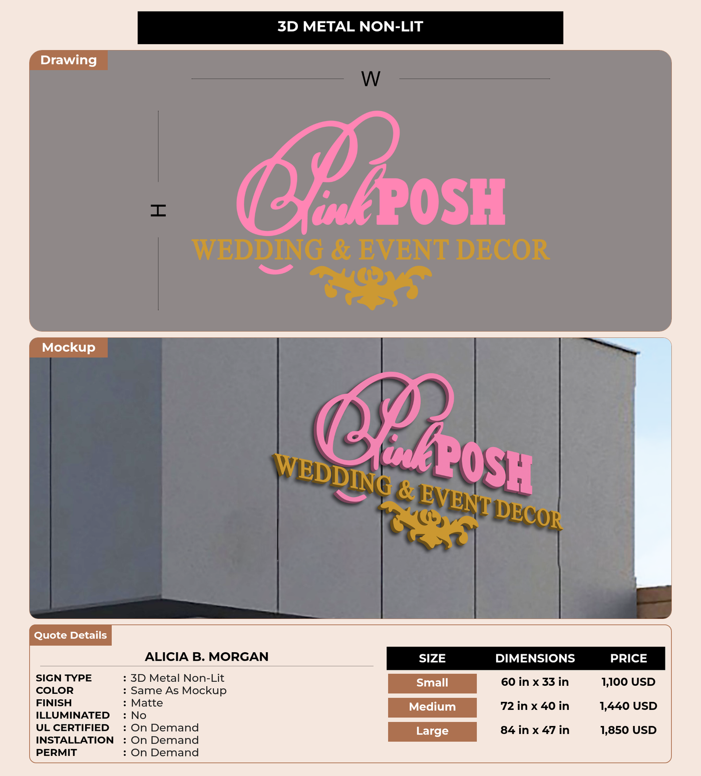 CUSTOM MOCKUP SIGN FOR Alicia B. Morgan