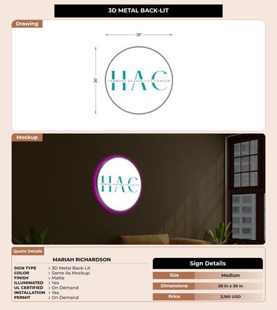 CUSTOM MOCKUP SIGN FOR Mariah Richardson