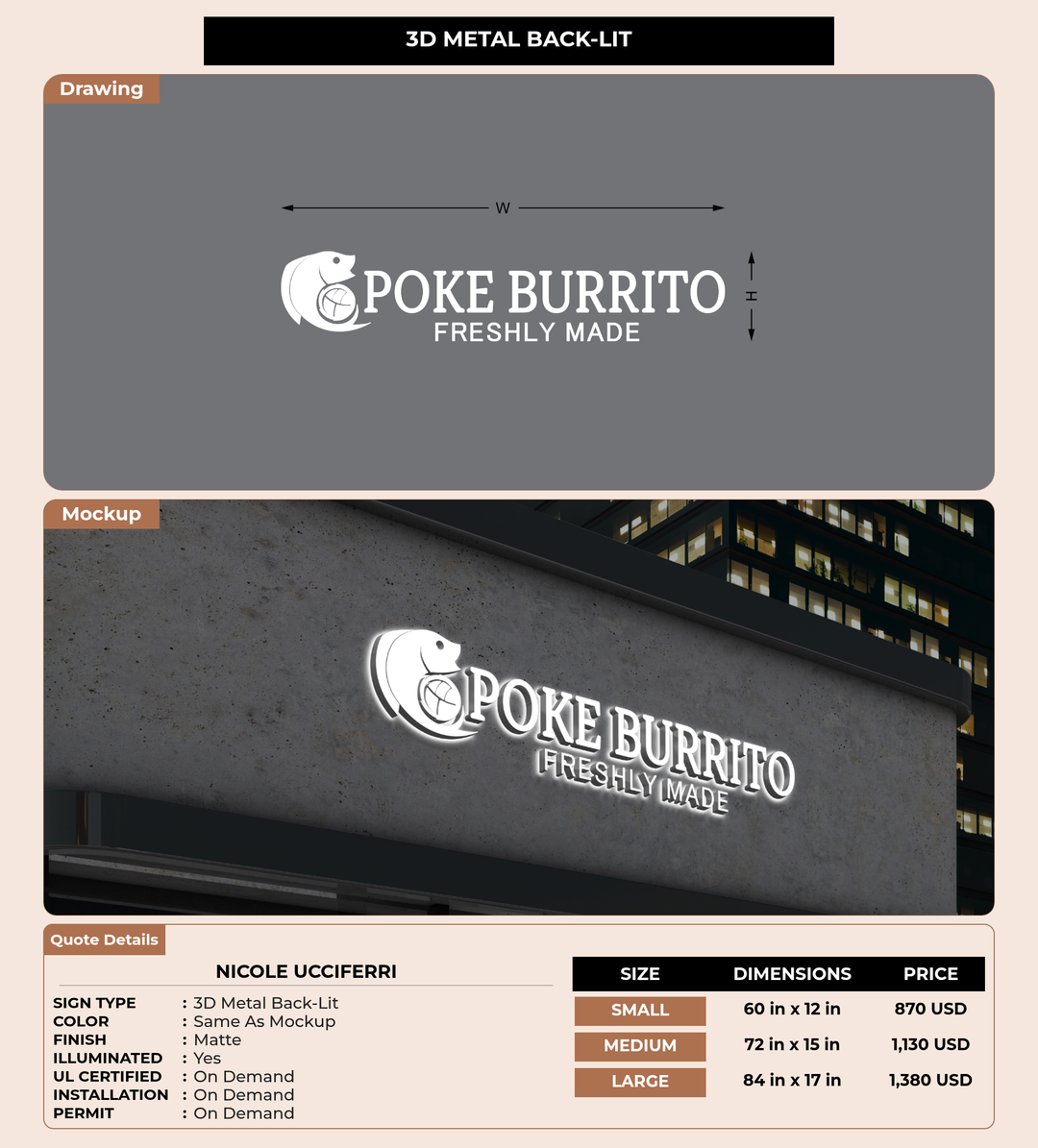 CUSTOM MOCKUP SIGN FOR Nicole Ucciferri