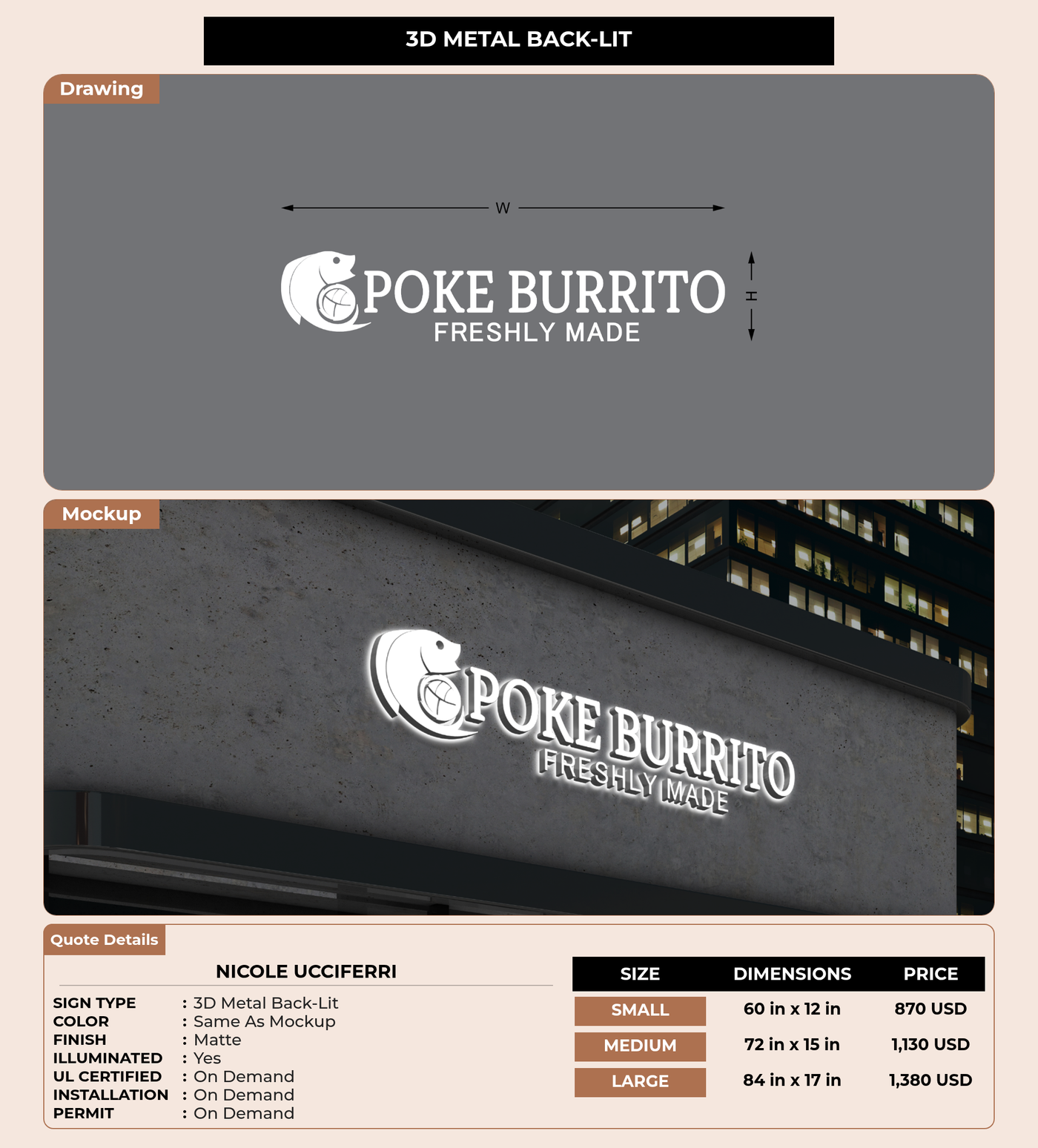 CUSTOM MOCKUP SIGN FOR Nicole Ucciferri