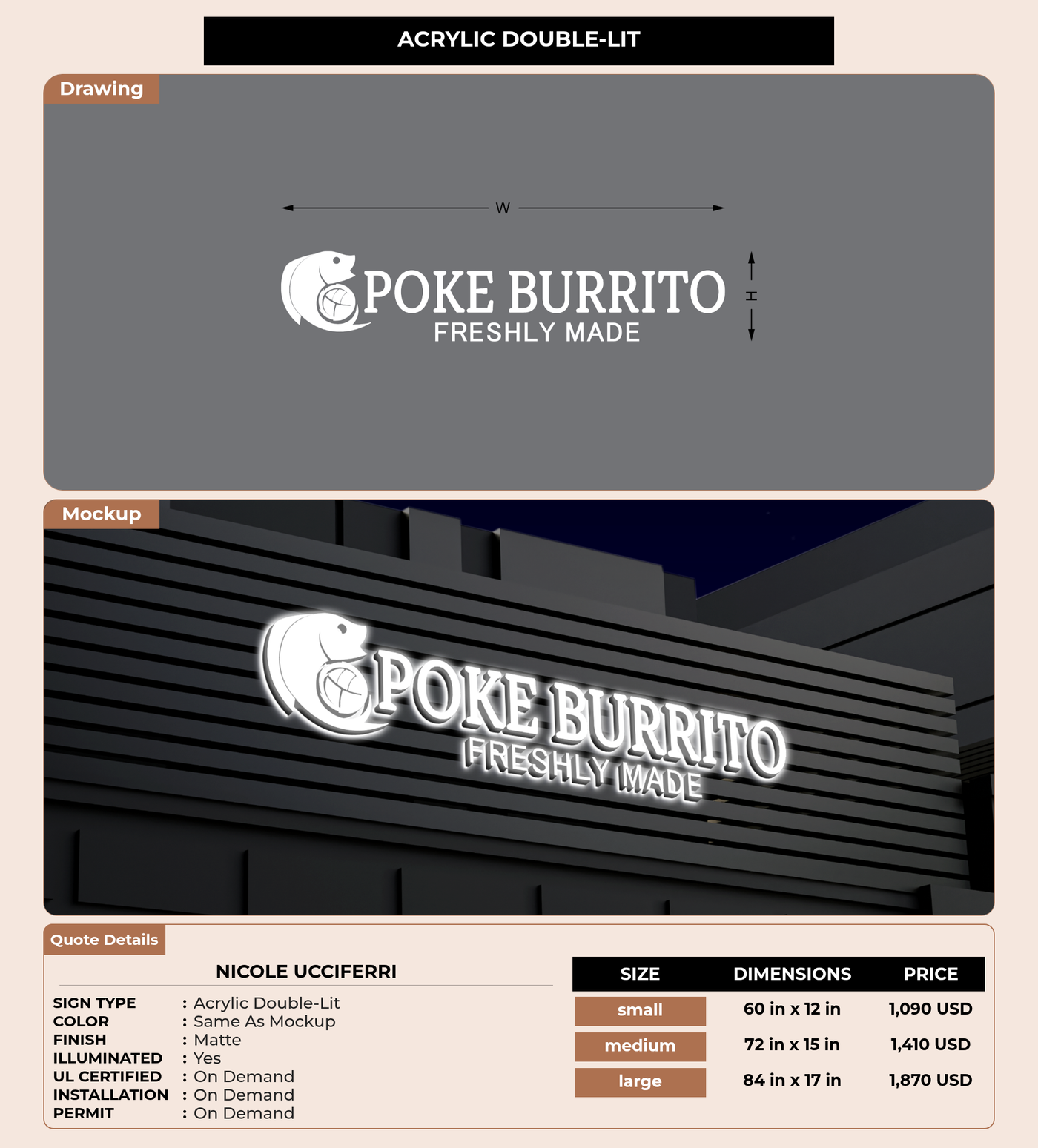 CUSTOM MOCKUP SIGN FOR Nicole Ucciferri