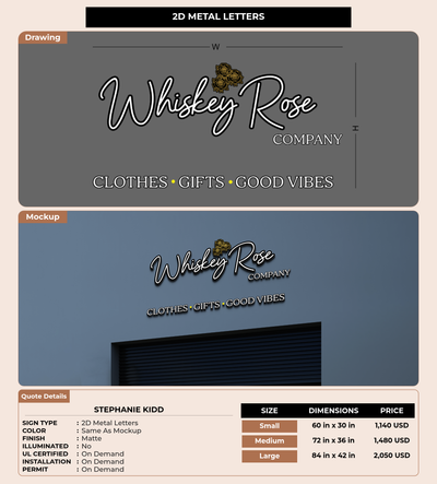 CUSTOM MOCKUP SIGN FOR Stephanie Kidd