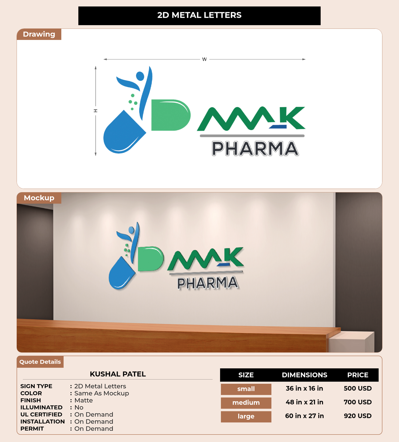 CUSTOM MOCKUP SIGN FOR KUSHAL PATEL