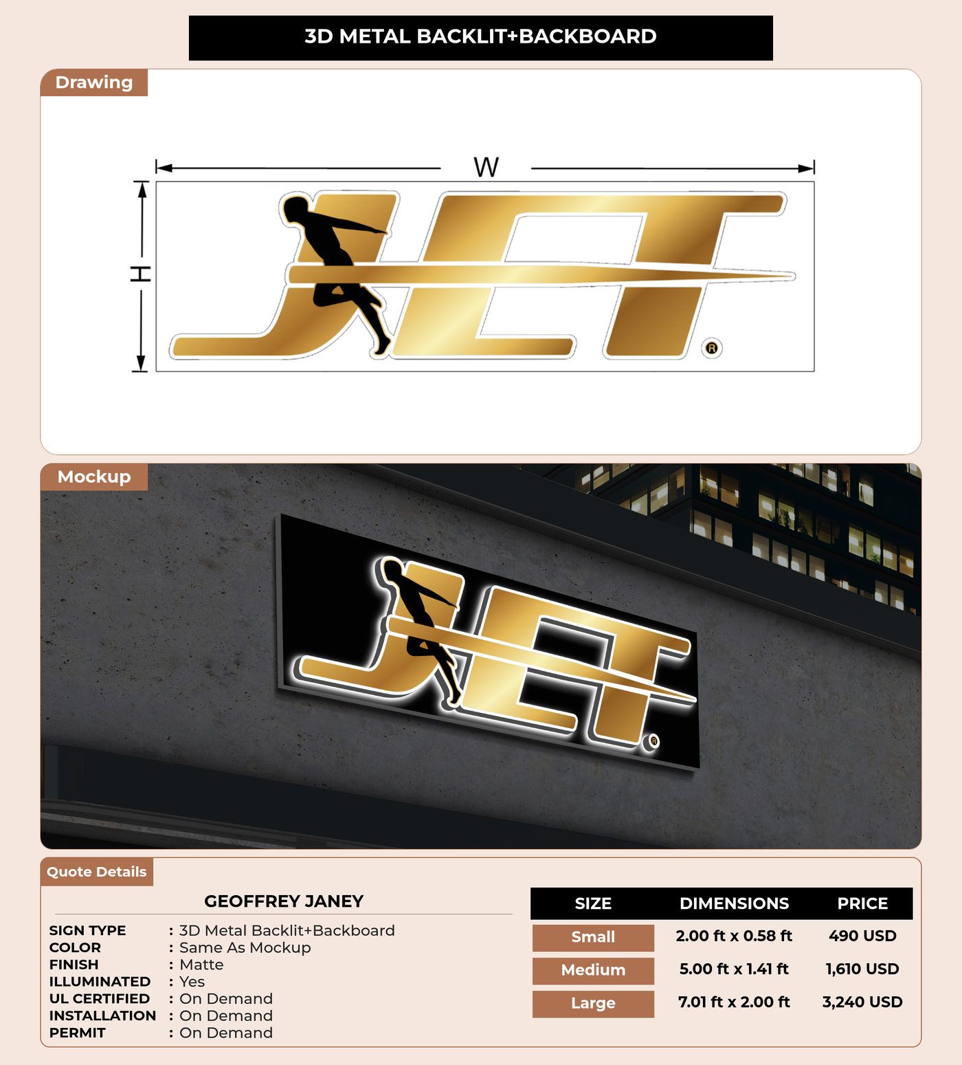 CUSTOM MOCKUP SIGN FOR Geoffrey Janey