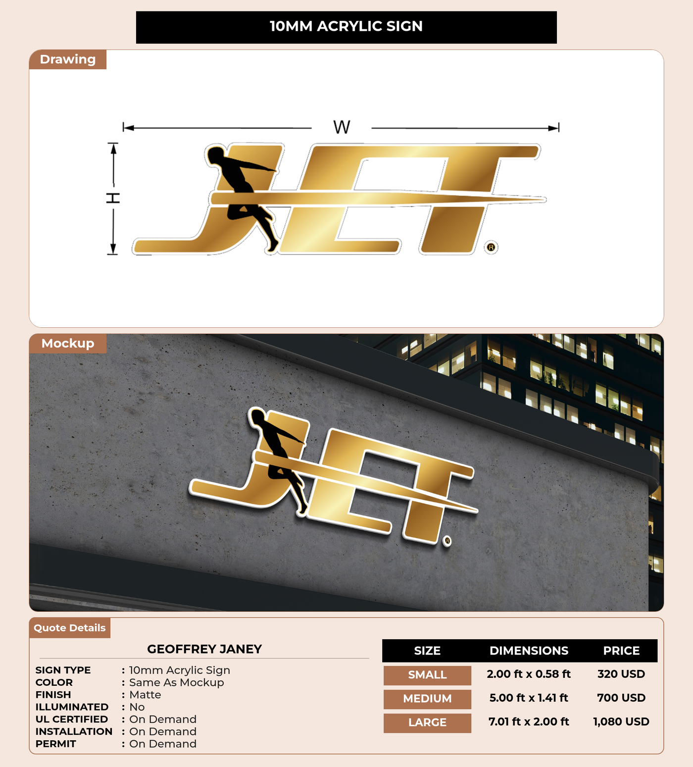 CUSTOM MOCKUP SIGN FOR Geoffrey Janey
