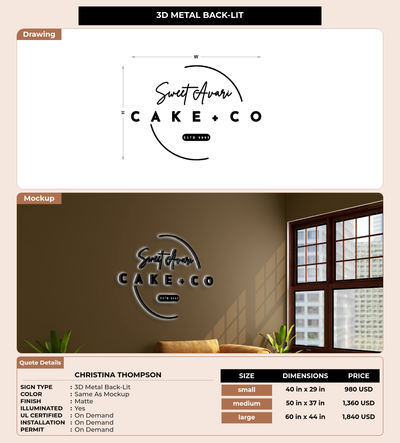 CUSTOM MOCKUP SIGN FOR Christina Thompson