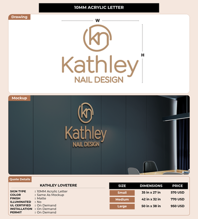 CUSTOM MOCKUP SIGN FOR Kathley Lovetere