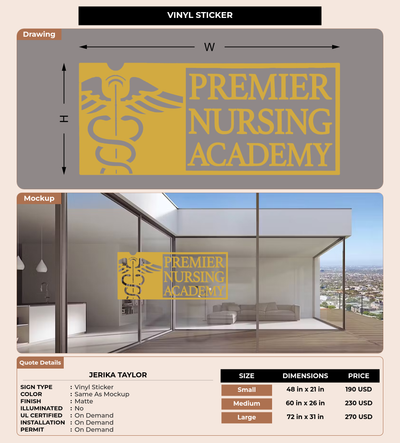 CUSTOM MOCKUP SIGN FOR Jerika Taylor
