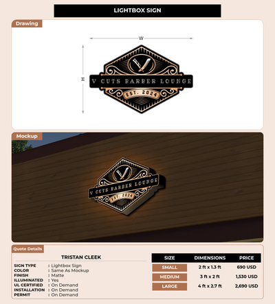 CUSTOM MOCKUP SIGN FOR Tristan Cleek
