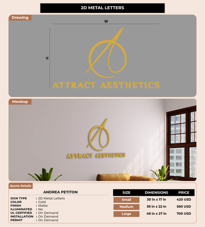 CUSTOM MOCKUP SIGN FOR Andrea Petiton