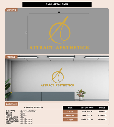 CUSTOM MOCKUP SIGN FOR Andrea Petiton