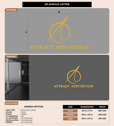 CUSTOM MOCKUP SIGN FOR Andrea Petiton
