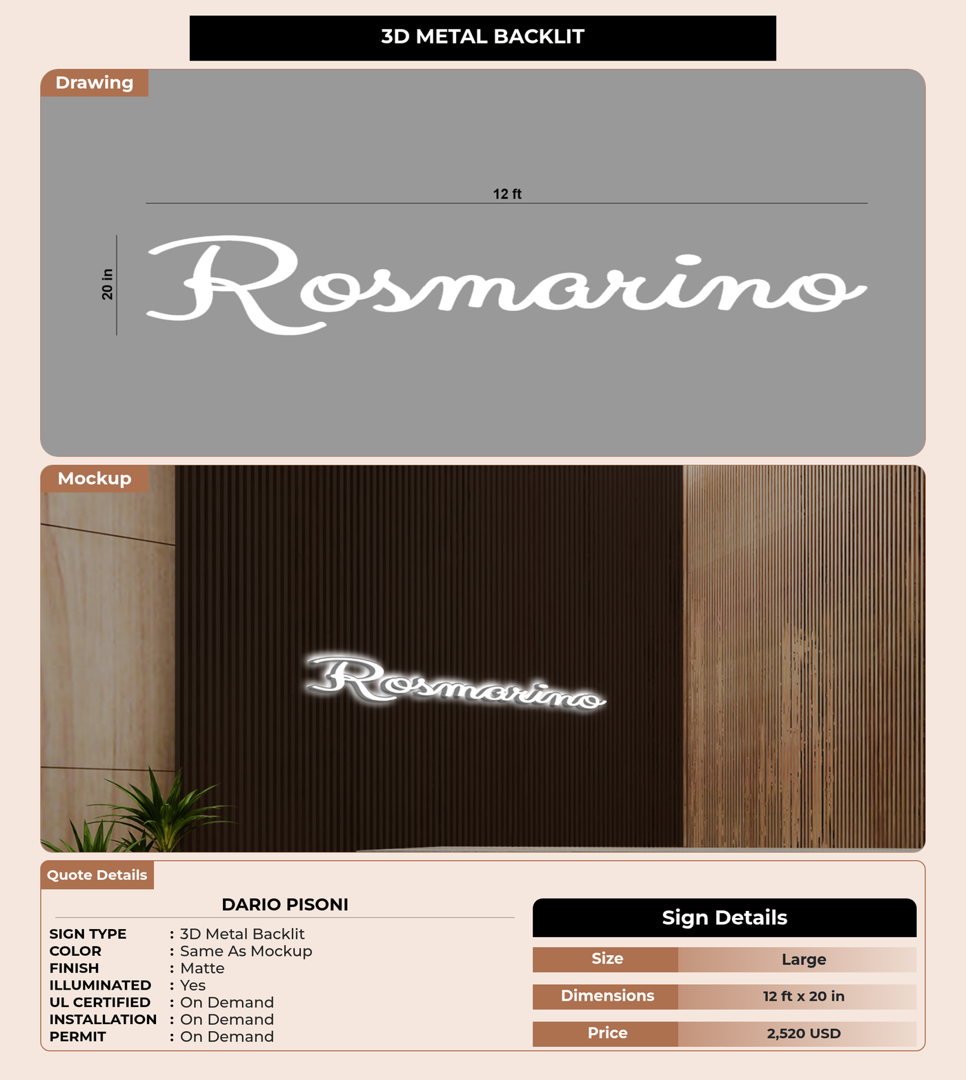 CUSTOM MOCKUP SIGN FOR Dario Pisoni
