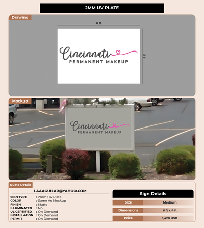 CUSTOM MOCKUP SIGN FOR laaaguilar@yahoo.com