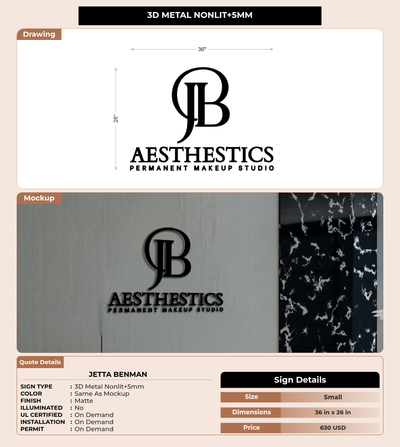 CUSTOM MOCKUP SIGN FOR Jetta Benman