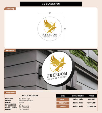 CUSTOM MOCKUP SIGN FOR Kayla Huffman