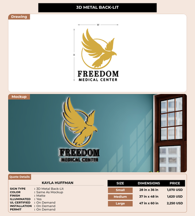 CUSTOM MOCKUP SIGN FOR Kayla Huffman