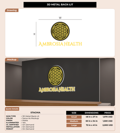 CUSTOM MOCKUP SIGN FOR Stachia