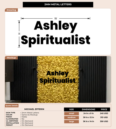 CUSTOM MOCKUP SIGN FOR Michael Efferin