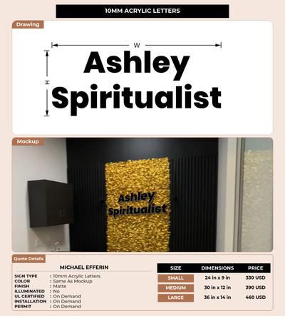 CUSTOM MOCKUP SIGN FOR Michael Efferin